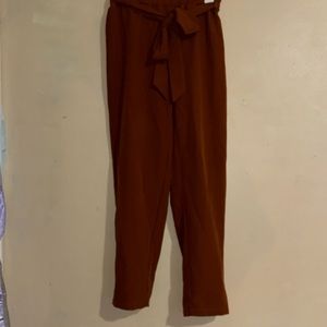 SHEIN Orange Paper Bag Pants Size Medium